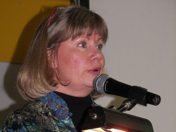 Betsy at mic
