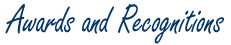 Awards and Recognitions