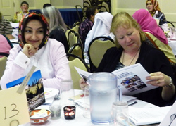 Dinner12_Muslim_GinnyYeardon_250 Nearly 200 women attended the International Dinner.