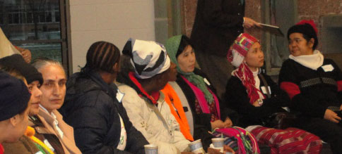Women from the Center for New Americans attended the Nov. 2009 WTB meeting. Photo by Kafi Ahmad. 