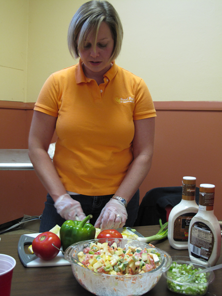 Healthy recipe demo at University Un. Meth. Church.